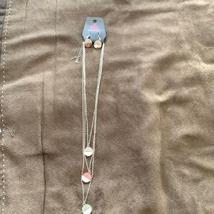 Paparazzi necklace and earrings